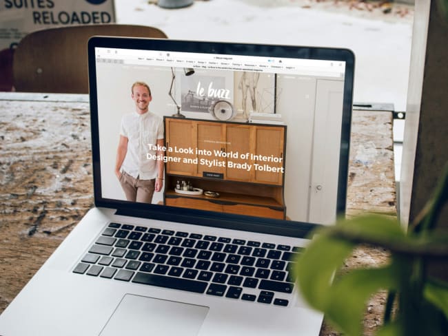 Website Design on a Laptop